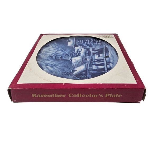 Vtg Christmas Wall Plate "Mittenwald" Bavaria Germany 1978 BAREUTHER Cottagecore - Picture 11 of 12